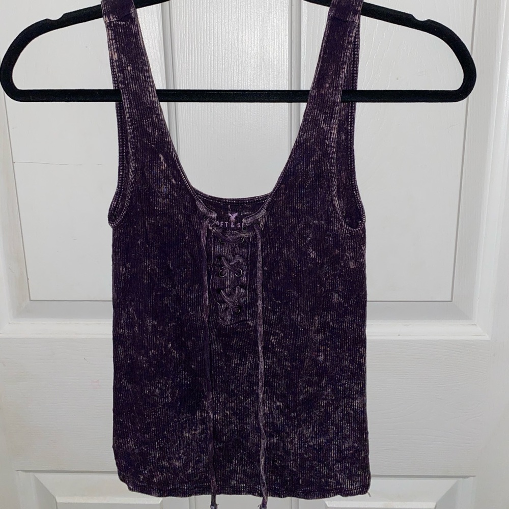 Purple Tie tank top